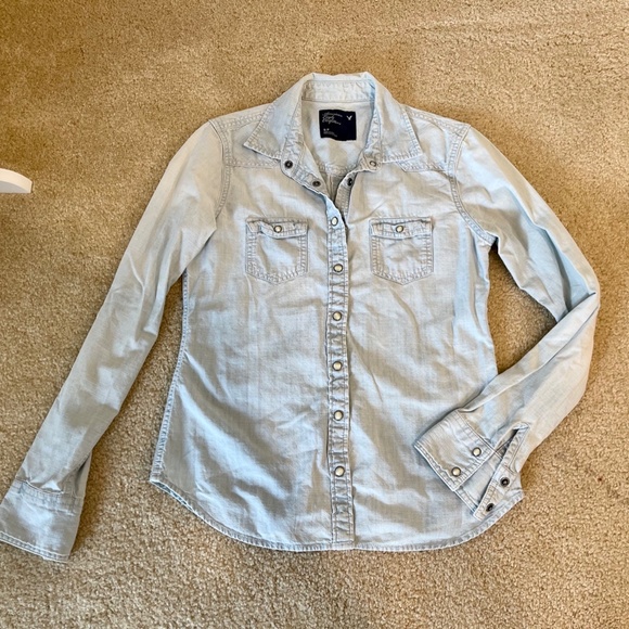 American Eagle Button Up Size S/P - Picture 8 of 11